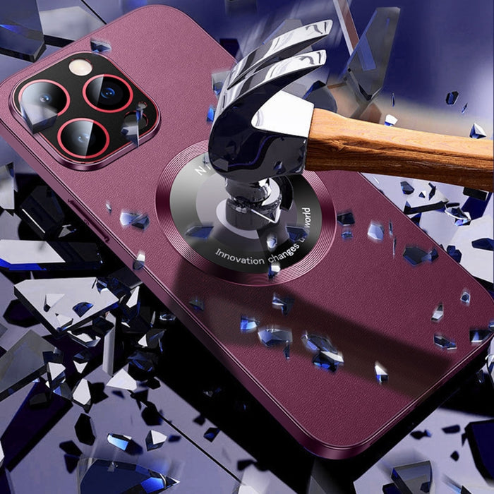 R-JUST RH05 Estuche magnético de cuero y metal para teléfono, For iPhone 14 Pro, For iPhone 14 Pro Max, For iPhone 14 Plus, For iPhone 14