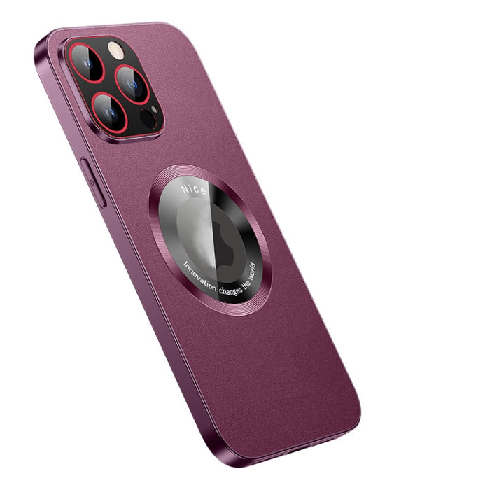 R-JUST RH05 Estuche magnético de cuero y metal para teléfono, For iPhone 14 Pro, For iPhone 14 Pro Max, For iPhone 14 Plus, For iPhone 14