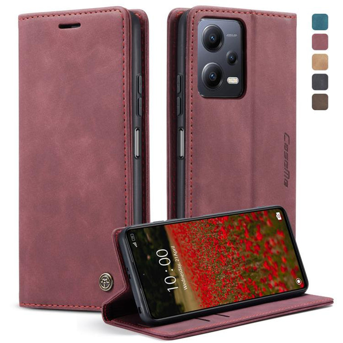 CaseMe 013 Estuche multifuncional de cuero con tapa horizontal para teléfono, For OPPO Reno8 T 5G, For Xiaomi Redmi Note 12 5G / Poco X5, For Xiaomi Redmi Note 12 Pro 5G / Poco X5 Pro, For Xiaomi Redmi Note 12 Pro+ 5G