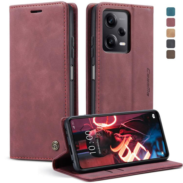 CaseMe 013 Estuche multifuncional de cuero con tapa horizontal para teléfono, For OPPO Reno8 T 5G, For Xiaomi Redmi Note 12 5G / Poco X5, For Xiaomi Redmi Note 12 Pro 5G / Poco X5 Pro, For Xiaomi Redmi Note 12 Pro+ 5G