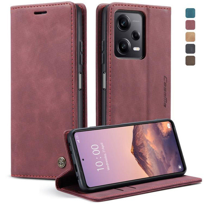CaseMe 013 Estuche multifuncional de cuero con tapa horizontal para teléfono, For OPPO Reno8 T 5G, For Xiaomi Redmi Note 12 5G / Poco X5, For Xiaomi Redmi Note 12 Pro 5G / Poco X5 Pro, For Xiaomi Redmi Note 12 Pro+ 5G