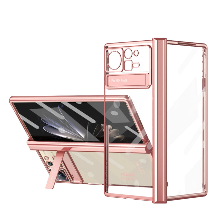 Caja de teléfono transparente con bisagra galvanizada, For Xiaomi Mix Fold 2