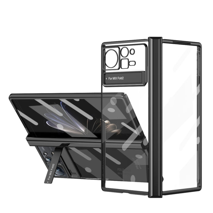 Caja de teléfono transparente con bisagra galvanizada, For Xiaomi Mix Fold 2