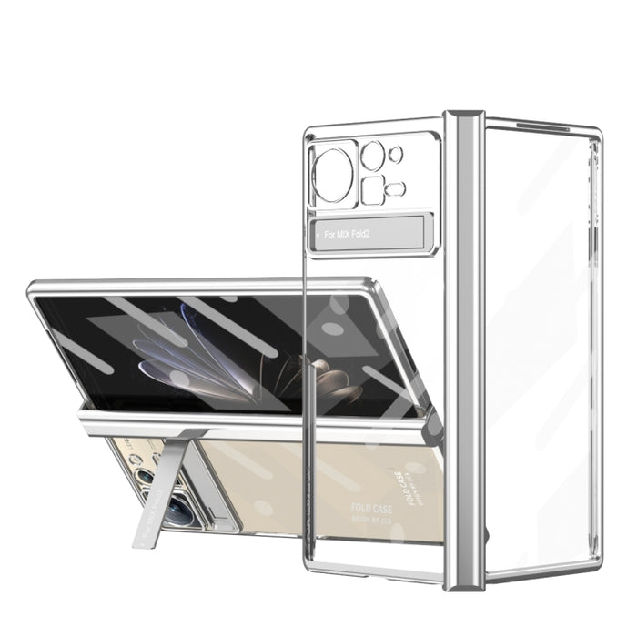 Caja de teléfono transparente con bisagra galvanizada, For Xiaomi Mix Fold 2