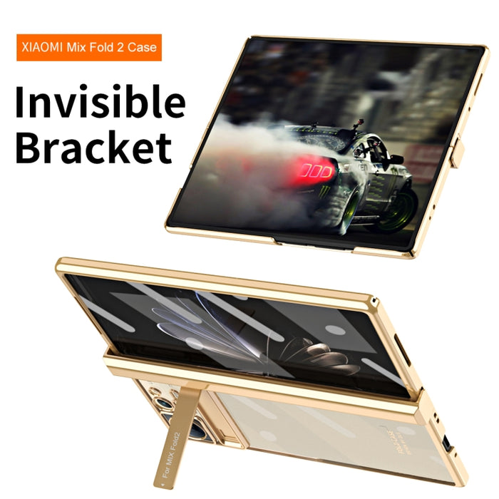 Caja de teléfono transparente con bisagra galvanizada, For Xiaomi Mix Fold 2