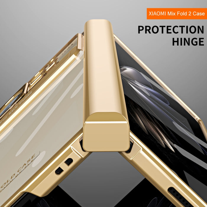 Caja de teléfono transparente con bisagra galvanizada, For Xiaomi Mix Fold 2
