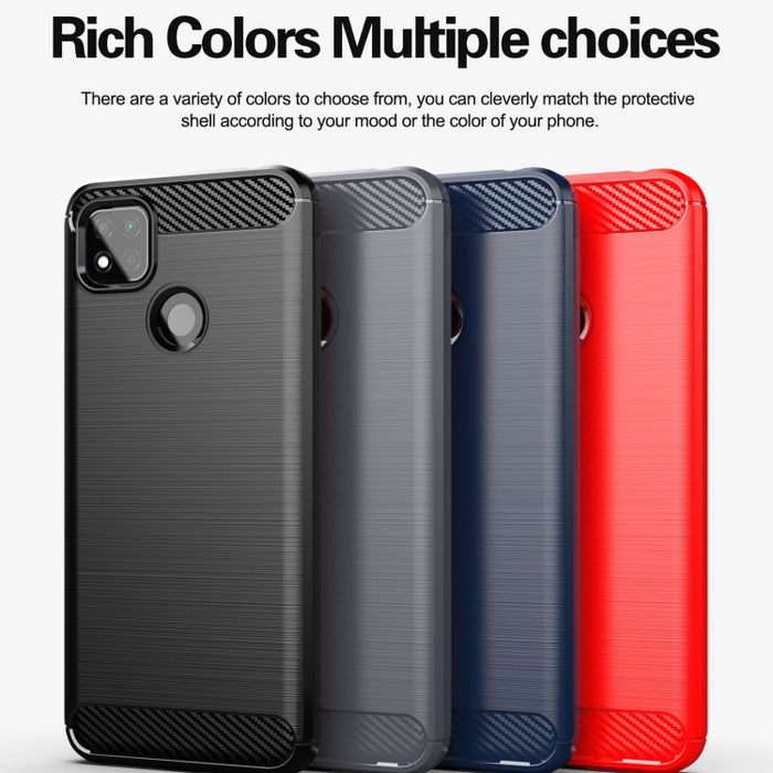 Caja de teléfono TPU de fibra de carbono con textura cepillada, For Xiaomi Redmi 9 Activ, For Xiaomi Redmi 9 India, For Xiaomi Redmi 9C NFC, For Xiaomi Redmi 10A, For Xiaomi 12S, For Xiaomi 12X, For Xiaomi 12 Pro Dimensity, For Xiaomi 12S Pro          ...
