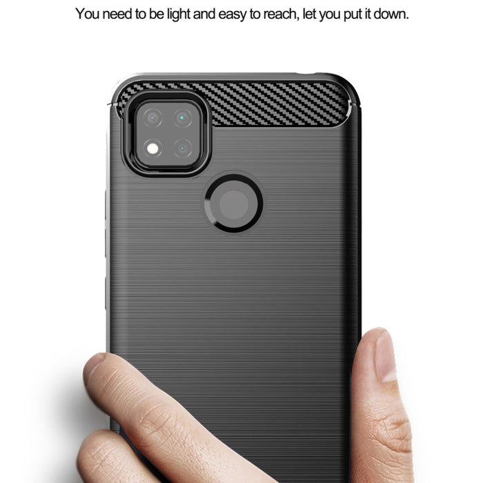 Caja de teléfono TPU de fibra de carbono con textura cepillada, For Xiaomi Redmi 9 Activ, For Xiaomi Redmi 9 India, For Xiaomi Redmi 9C NFC, For Xiaomi Redmi 10A, For Xiaomi 12S, For Xiaomi 12X, For Xiaomi 12 Pro Dimensity, For Xiaomi 12S Pro          ...