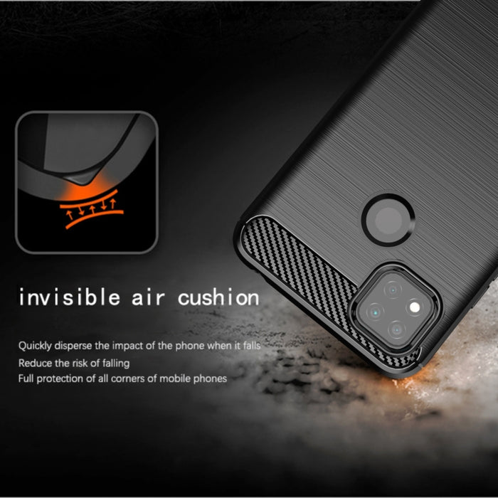 Caja de teléfono TPU de fibra de carbono con textura cepillada, For Xiaomi Redmi 9 Activ, For Xiaomi Redmi 9 India, For Xiaomi Redmi 9C NFC, For Xiaomi Redmi 10A, For Xiaomi 12S, For Xiaomi 12X, For Xiaomi 12 Pro Dimensity, For Xiaomi 12S Pro          ...