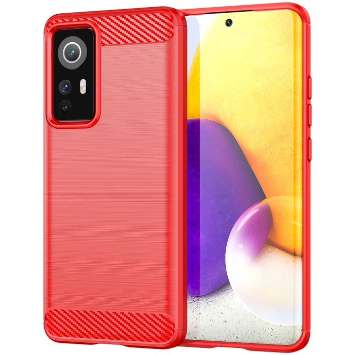 Caja de teléfono TPU de fibra de carbono con textura cepillada, For Xiaomi Redmi 9 Activ, For Xiaomi Redmi 9 India, For Xiaomi Redmi 9C NFC, For Xiaomi Redmi 10A, For Xiaomi 12S, For Xiaomi 12X, For Xiaomi 12 Pro Dimensity, For Xiaomi 12S Pro          ...