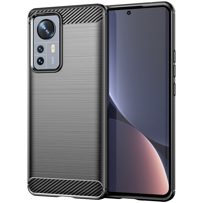 Caja de teléfono TPU de fibra de carbono con textura cepillada, For Xiaomi Redmi 9 Activ, For Xiaomi Redmi 9 India, For Xiaomi Redmi 9C NFC, For Xiaomi Redmi 10A, For Xiaomi 12S, For Xiaomi 12X, For Xiaomi 12 Pro Dimensity, For Xiaomi 12S Pro          ...