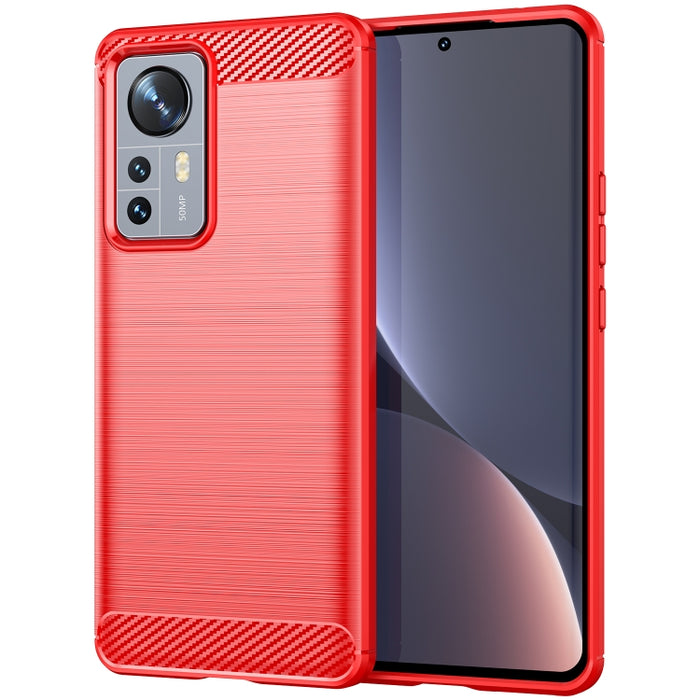 Caja de teléfono TPU de fibra de carbono con textura cepillada, For Xiaomi Redmi 9 Activ, For Xiaomi Redmi 9 India, For Xiaomi Redmi 9C NFC, For Xiaomi Redmi 10A, For Xiaomi 12S, For Xiaomi 12X, For Xiaomi 12 Pro Dimensity, For Xiaomi 12S Pro          ...