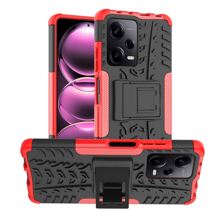 Funda para teléfono con textura de neumático TPU + PC con soporte, For Motorola Moto G Play 2023/G Pure/G Power 2022, For Xiaomi Redmi Note 12 Pro 5G, For Xiaomi Redmi Note 12 Pro+ 5G