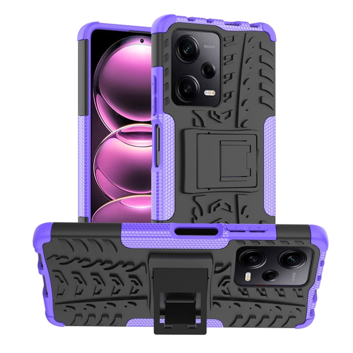 Funda para teléfono con textura de neumático TPU + PC con soporte, For Motorola Moto G Play 2023/G Pure/G Power 2022, For Xiaomi Redmi Note 12 Pro 5G, For Xiaomi Redmi Note 12 Pro+ 5G
