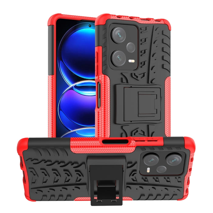 Funda para teléfono con textura de neumático TPU + PC con soporte, For Motorola Moto G Play 2023/G Pure/G Power 2022, For Xiaomi Redmi Note 12 Pro 5G, For Xiaomi Redmi Note 12 Pro+ 5G