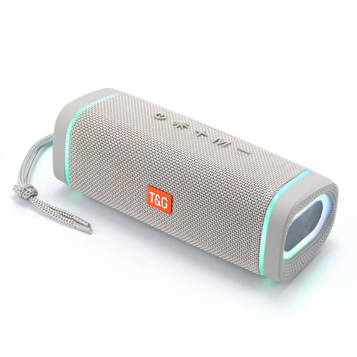 T&G TG375 Subwoofer de altavoz Bluetooth inalámbrico RGB con luz LED portátil para exteriores, TG375