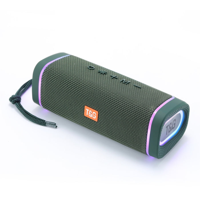 T&G TG375 Subwoofer de altavoz Bluetooth inalámbrico RGB con luz LED portátil para exteriores, TG375