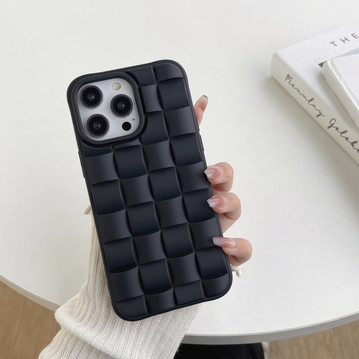 Estuche para teléfono con textura de tejido de cubo 3D, For iPhone 14 Pro Max, For iPhone 14 Pro, For iPhone 14, For iPhone 14 Plus, For iPhone 13 Pro Max, For iPhone 13 Pro, For iPhone 13