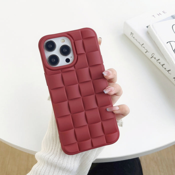 Estuche para teléfono con textura de tejido de cubo 3D, For iPhone 14 Pro Max, For iPhone 14 Pro, For iPhone 14, For iPhone 14 Plus, For iPhone 13 Pro Max, For iPhone 13 Pro, For iPhone 13