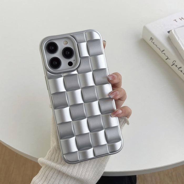 Estuche para teléfono con textura de tejido de cubo 3D, For iPhone 14 Pro Max, For iPhone 14 Pro, For iPhone 14, For iPhone 14 Plus, For iPhone 13 Pro Max, For iPhone 13 Pro, For iPhone 13