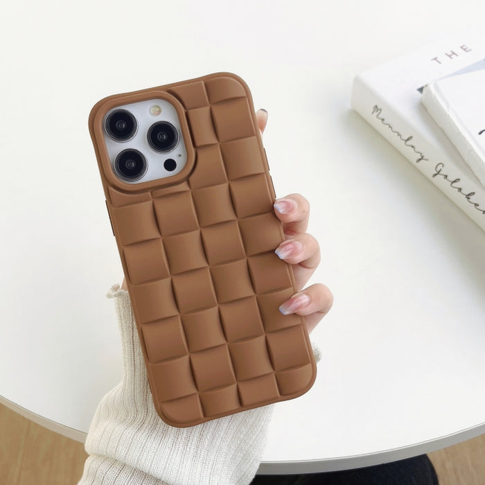 Estuche para teléfono con textura de tejido de cubo 3D, For iPhone 14 Pro Max, For iPhone 14 Pro, For iPhone 14, For iPhone 14 Plus, For iPhone 13 Pro Max, For iPhone 13 Pro, For iPhone 13