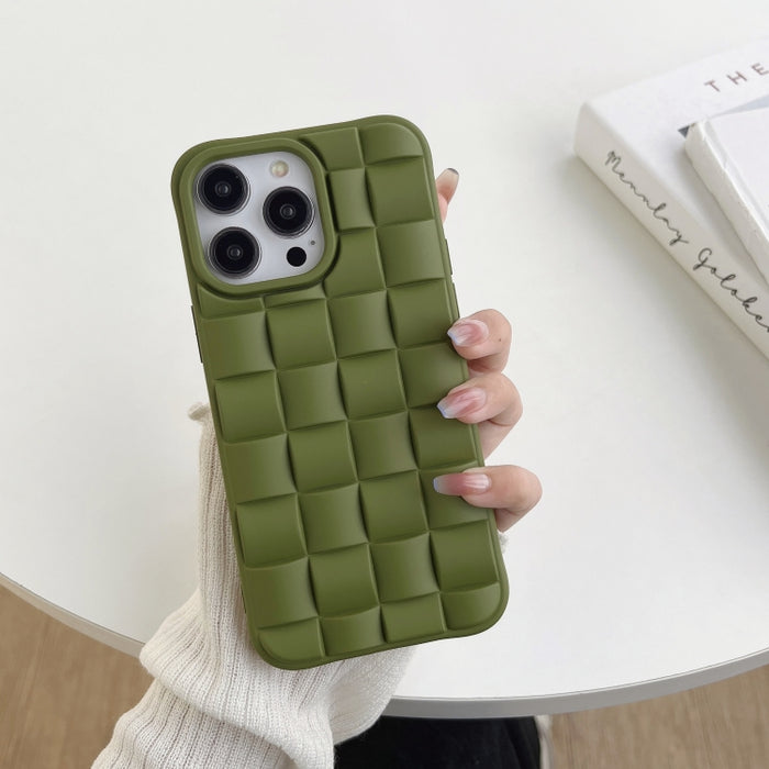 Estuche para teléfono con textura de tejido de cubo 3D, For iPhone 14 Pro Max, For iPhone 14 Pro, For iPhone 14, For iPhone 14 Plus, For iPhone 13 Pro Max, For iPhone 13 Pro, For iPhone 13