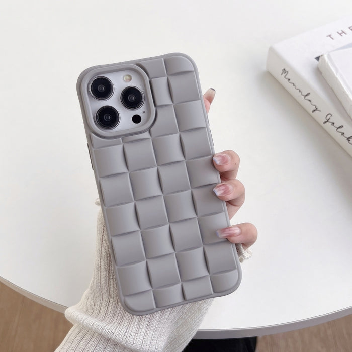 Estuche para teléfono con textura de tejido de cubo 3D, For iPhone 14 Pro Max, For iPhone 14 Pro, For iPhone 14, For iPhone 14 Plus, For iPhone 13 Pro Max, For iPhone 13 Pro, For iPhone 13
