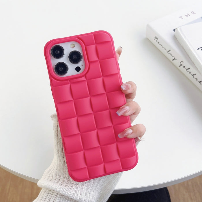 Estuche para teléfono con textura de tejido de cubo 3D, For iPhone 14 Pro Max, For iPhone 14 Pro, For iPhone 14, For iPhone 14 Plus, For iPhone 13 Pro Max, For iPhone 13 Pro, For iPhone 13