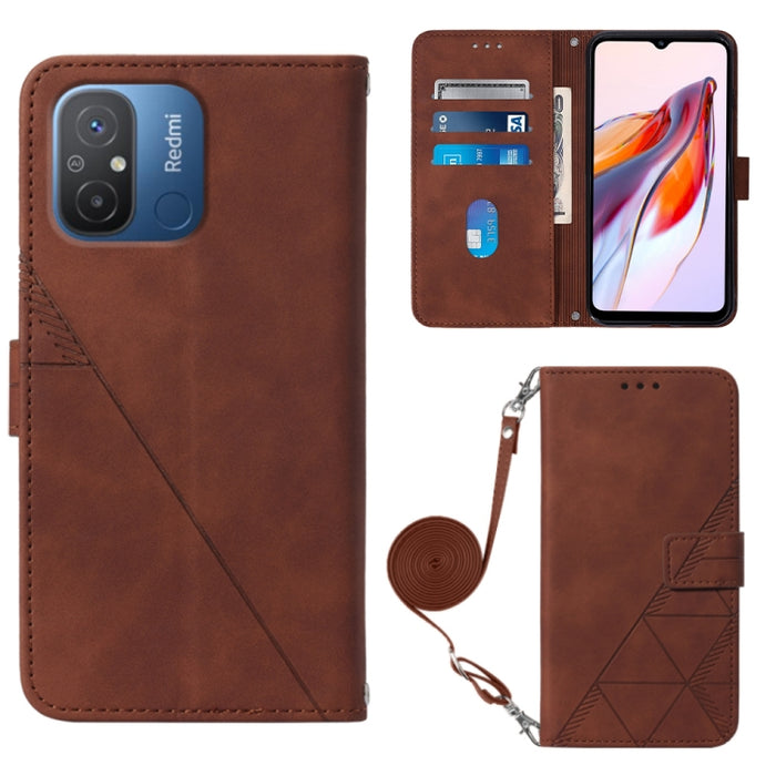 Estuche para teléfono de cuero con tapa en relieve 3D Crossbody, For Xiaomi Redmi 12C / Redmi 11A 4G Global, For Samsung Galaxy A04 Core, For Samsung Galaxy A04e, For Samsung Galaxy A24 4G