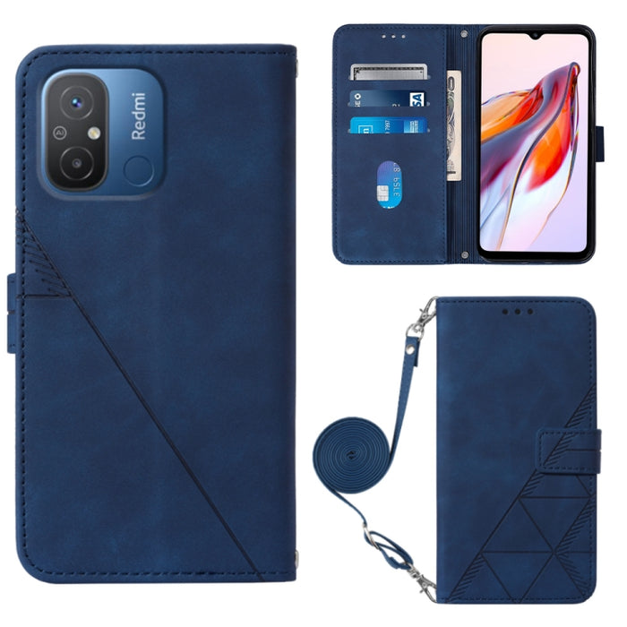 Estuche para teléfono de cuero con tapa en relieve 3D Crossbody, For Xiaomi Redmi 12C / Redmi 11A 4G Global, For Samsung Galaxy A04 Core, For Samsung Galaxy A04e, For Samsung Galaxy A24 4G