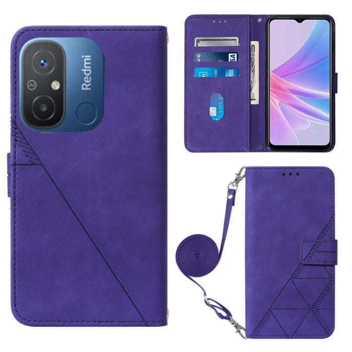 Estuche para teléfono de cuero con tapa en relieve 3D Crossbody, For Xiaomi Redmi 12C / Redmi 11A 4G Global, For Samsung Galaxy A04 Core, For Samsung Galaxy A04e, For Samsung Galaxy A24 4G