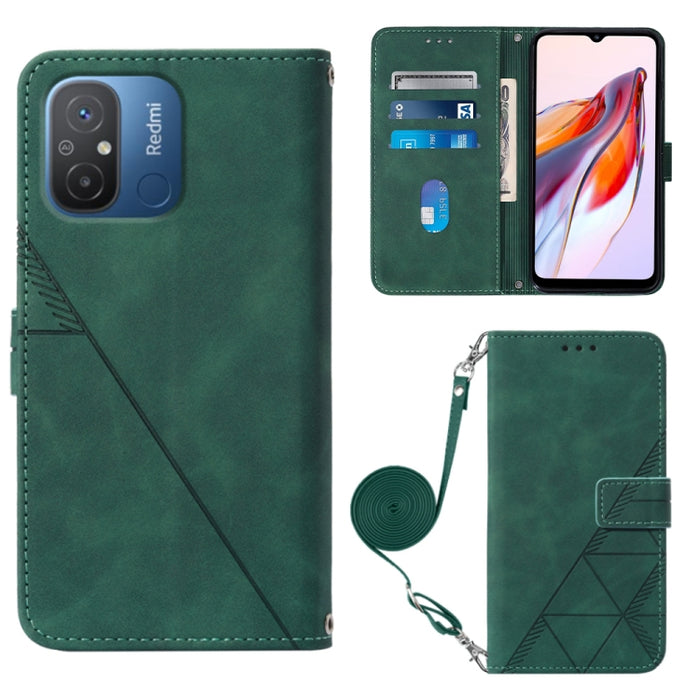 Estuche para teléfono de cuero con tapa en relieve 3D Crossbody, For Xiaomi Redmi 12C / Redmi 11A 4G Global, For Samsung Galaxy A04 Core, For Samsung Galaxy A04e, For Samsung Galaxy A24 4G
