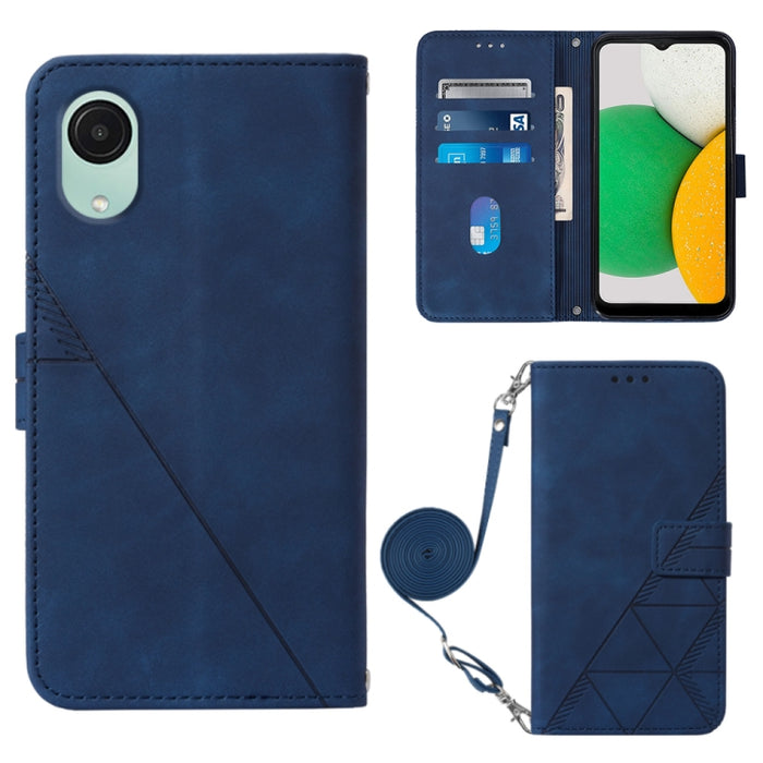 Estuche para teléfono de cuero con tapa en relieve 3D Crossbody, For Xiaomi Redmi 12C / Redmi 11A 4G Global, For Samsung Galaxy A04 Core, For Samsung Galaxy A04e, For Samsung Galaxy A24 4G