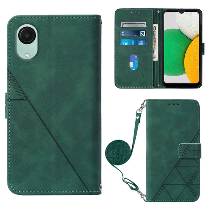 Estuche para teléfono de cuero con tapa en relieve 3D Crossbody, For Xiaomi Redmi 12C / Redmi 11A 4G Global, For Samsung Galaxy A04 Core, For Samsung Galaxy A04e, For Samsung Galaxy A24 4G