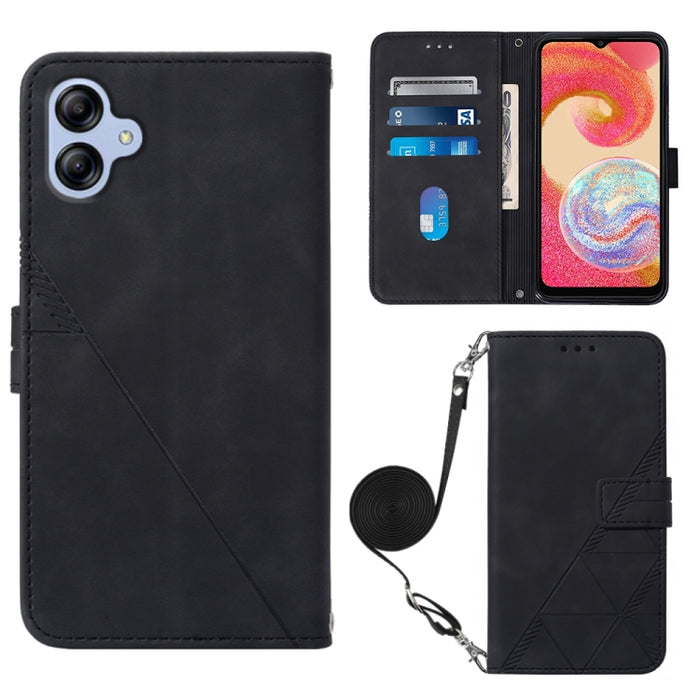 Estuche para teléfono de cuero con tapa en relieve 3D Crossbody, For Xiaomi Redmi 12C / Redmi 11A 4G Global, For Samsung Galaxy A04 Core, For Samsung Galaxy A04e, For Samsung Galaxy A24 4G