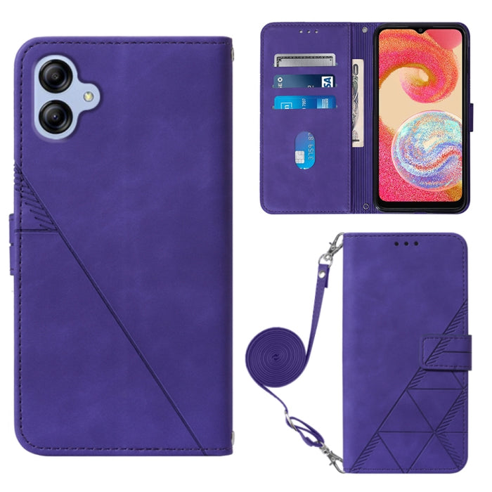 Estuche para teléfono de cuero con tapa en relieve 3D Crossbody, For Xiaomi Redmi 12C / Redmi 11A 4G Global, For Samsung Galaxy A04 Core, For Samsung Galaxy A04e, For Samsung Galaxy A24 4G