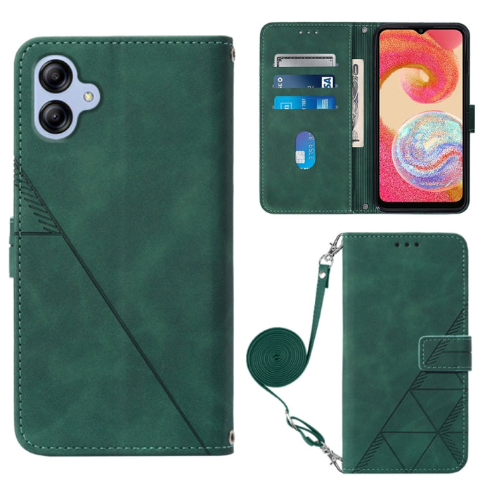 Estuche para teléfono de cuero con tapa en relieve 3D Crossbody, For Xiaomi Redmi 12C / Redmi 11A 4G Global, For Samsung Galaxy A04 Core, For Samsung Galaxy A04e, For Samsung Galaxy A24 4G