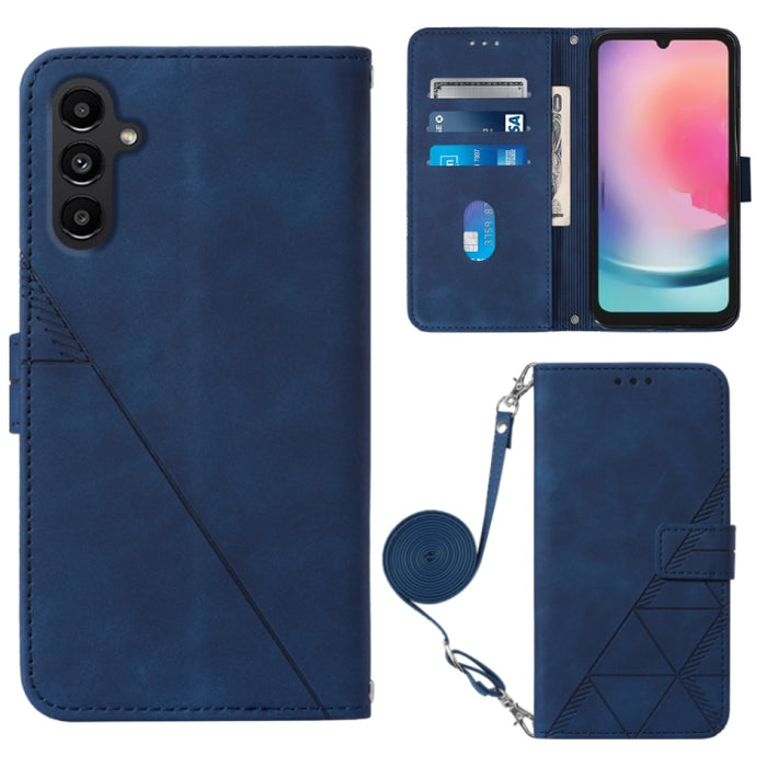 Estuche para teléfono de cuero con tapa en relieve 3D Crossbody, For Xiaomi Redmi 12C / Redmi 11A 4G Global, For Samsung Galaxy A04 Core, For Samsung Galaxy A04e, For Samsung Galaxy A24 4G