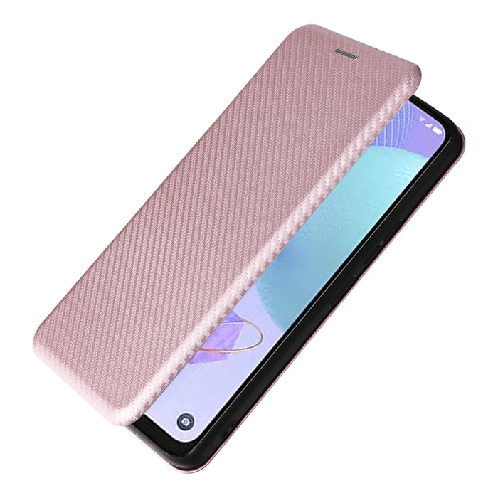Funda de cuero con textura de fibra de carbono para teléfono, For TCL 408, For Kyocera Digno SX3 KYG02, For Motorola Moto G Power 2023, For Xiaomi 13 Lite
