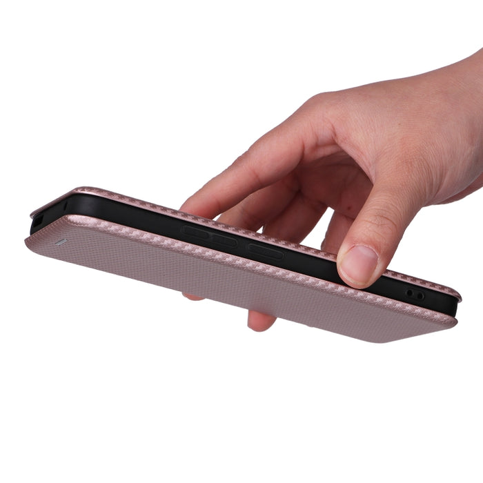 Funda de cuero con textura de fibra de carbono para teléfono, For TCL 408, For Kyocera Digno SX3 KYG02, For Motorola Moto G Power 2023, For Xiaomi 13 Lite