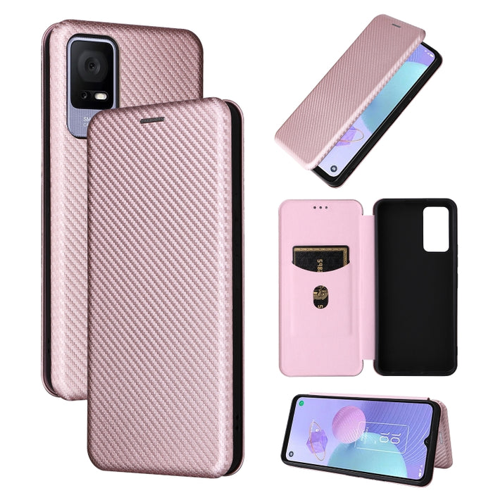 Funda de cuero con textura de fibra de carbono para teléfono, For TCL 408, For Kyocera Digno SX3 KYG02, For Motorola Moto G Power 2023, For Xiaomi 13 Lite