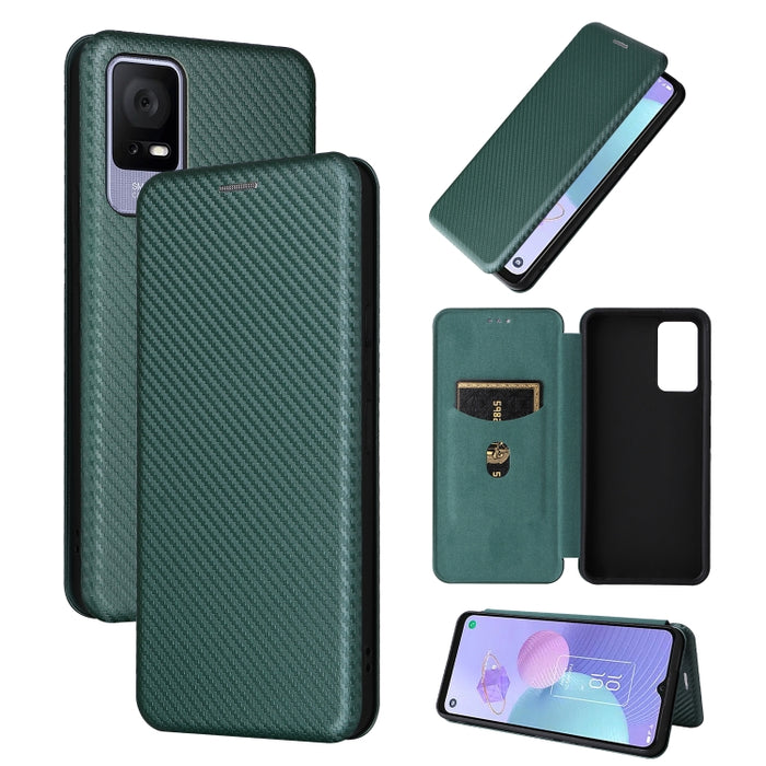 Funda de cuero con textura de fibra de carbono para teléfono, For TCL 408, For Kyocera Digno SX3 KYG02, For Motorola Moto G Power 2023, For Xiaomi 13 Lite