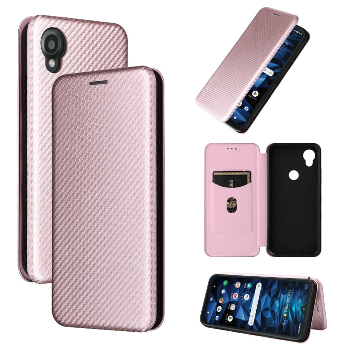 Funda de cuero con textura de fibra de carbono para teléfono, For TCL 408, For Kyocera Digno SX3 KYG02, For Motorola Moto G Power 2023, For Xiaomi 13 Lite