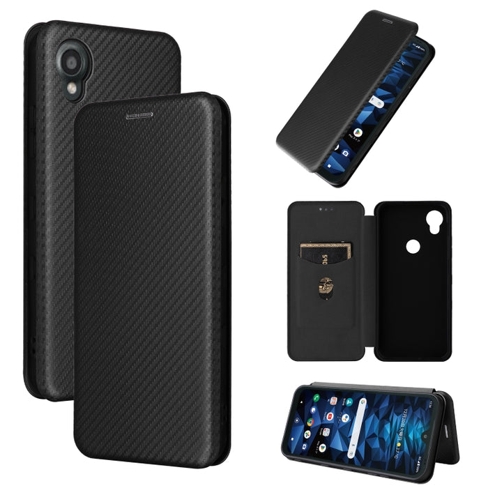 Funda de cuero con textura de fibra de carbono para teléfono, For TCL 408, For Kyocera Digno SX3 KYG02, For Motorola Moto G Power 2023, For Xiaomi 13 Lite