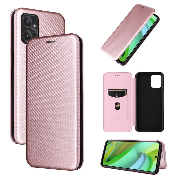 Funda de cuero con textura de fibra de carbono para teléfono, For TCL 408, For Kyocera Digno SX3 KYG02, For Motorola Moto G Power 2023, For Xiaomi 13 Lite