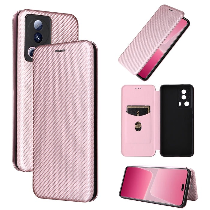 Funda de cuero con textura de fibra de carbono para teléfono, For TCL 408, For Kyocera Digno SX3 KYG02, For Motorola Moto G Power 2023, For Xiaomi 13 Lite