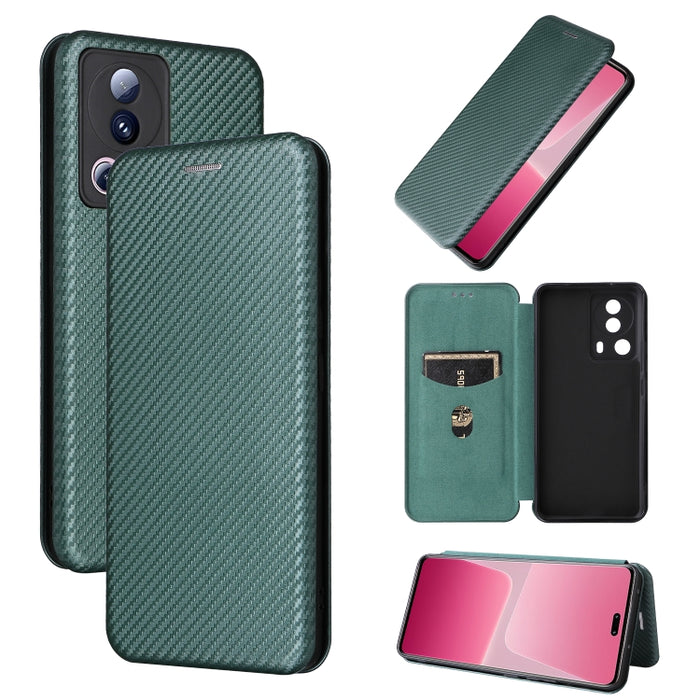 Funda de cuero con textura de fibra de carbono para teléfono, For TCL 408, For Kyocera Digno SX3 KYG02, For Motorola Moto G Power 2023, For Xiaomi 13 Lite