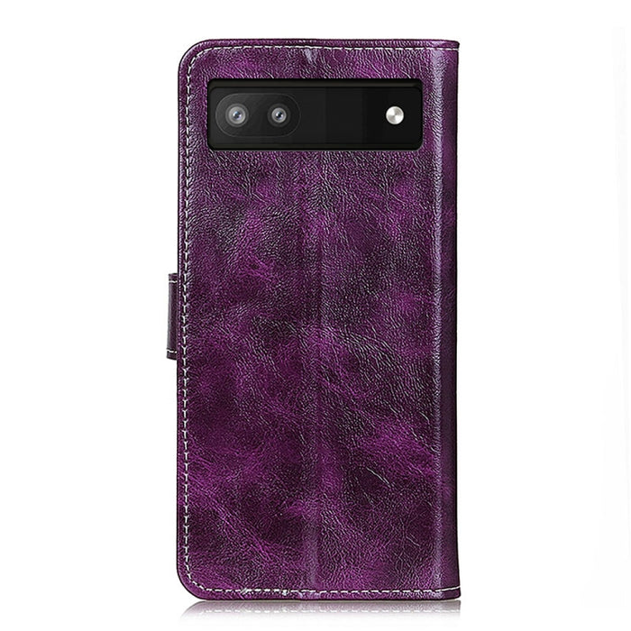 Estuche para teléfono de cuero con tapa horizontal y textura de caballo loco retro, For Google Pixel 7a, For Xiaomi Redmi Note 12 4G Global