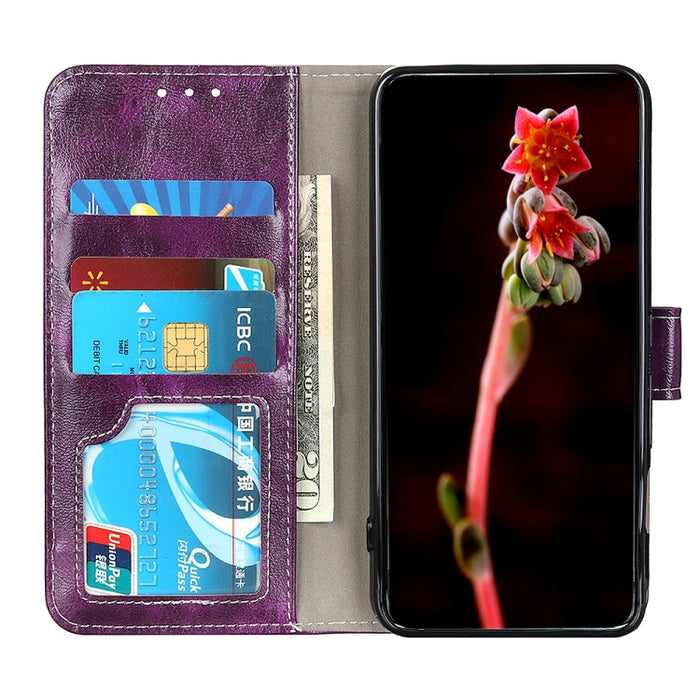 Estuche para teléfono de cuero con tapa horizontal y textura de caballo loco retro, For Google Pixel 7a, For Xiaomi Redmi Note 12 4G Global