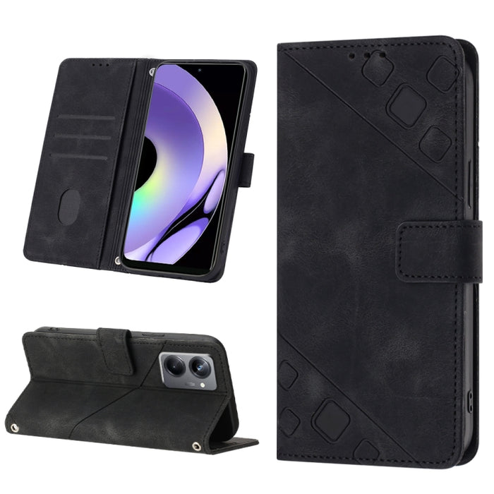 Estuche para teléfono de cuero en relieve con tacto de piel, For OPPO Reno6 5G, For OPPO A9 2020 / A5 2020 / A11X, For OPPO A16 / A54S, For OPPO A16K, For OPPO A57 5G 2022 / Realme V23 / Narzo 50 5G / A77 5G / K10 5G Global / A57 4G / V23i             ...